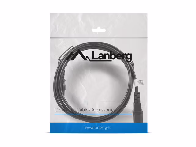 IEC 320 C13->C14 KABEL 1,8M VDE SVART LANBERG