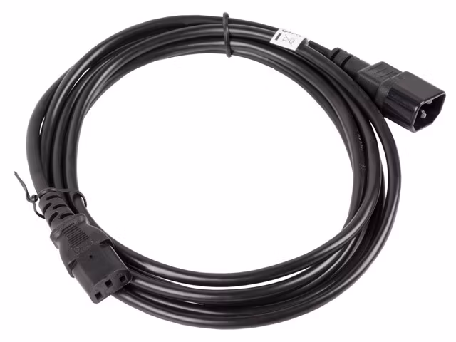 IEC 320 C13->C14 KABEL 3M VDE SVART LANBERG