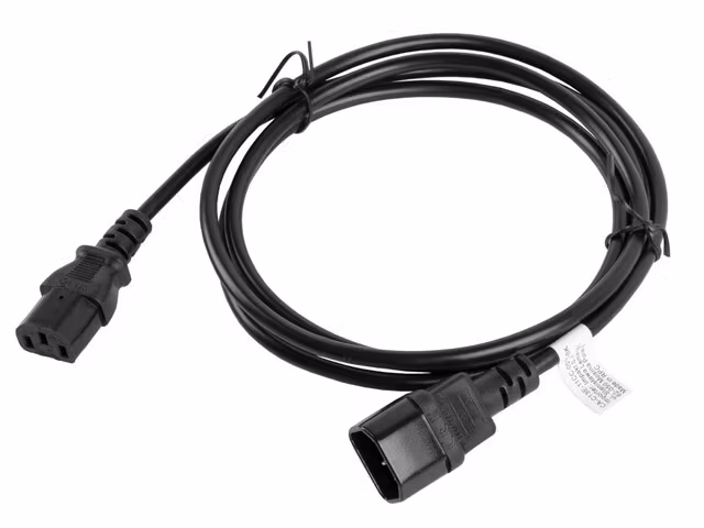 IEC 320 C13->C14 KABEL 1,8M VDE SVART LANBERG