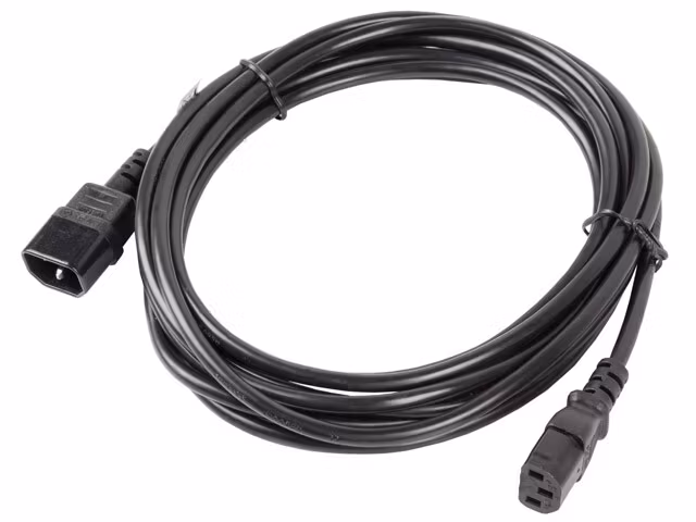 IEC 320 C13->C14 KABEL 5M VDE SVART LANBERG