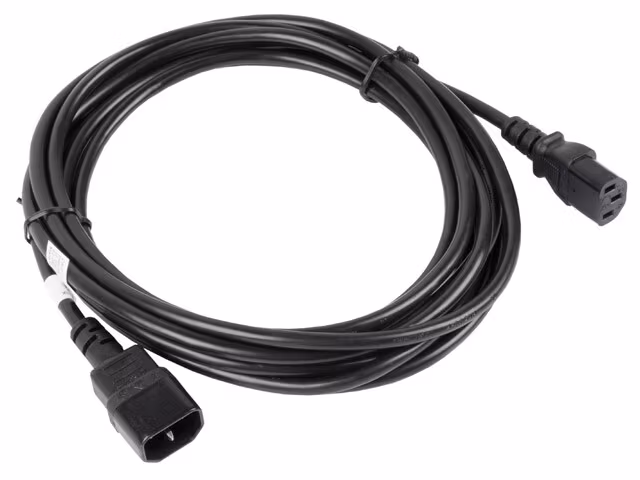 IEC 320 C13->C14 KABEL 5M VDE SVART LANBERG