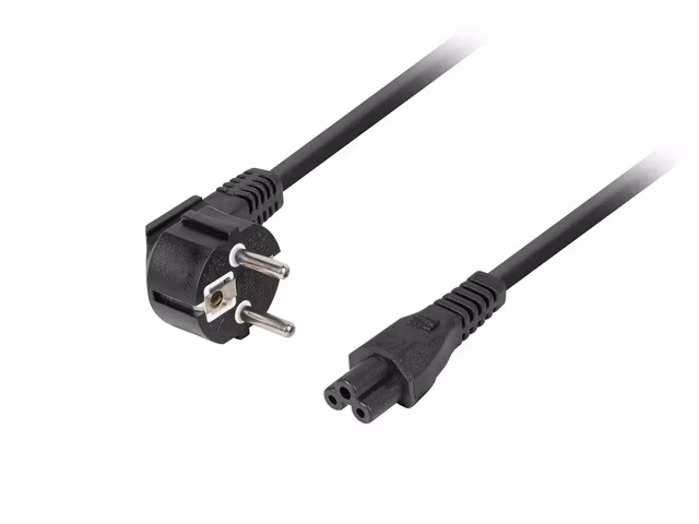 CEE 7/7 (MICKEY)->IEC 320 C5 NÄTSLADD 3M VDE SVART LANBERG