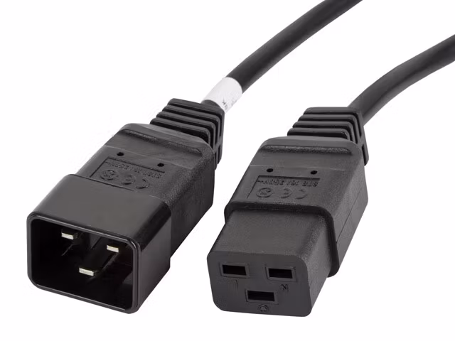 IEC 320 C19->C20 KABEL 1,8M VDE SVART LANBERG