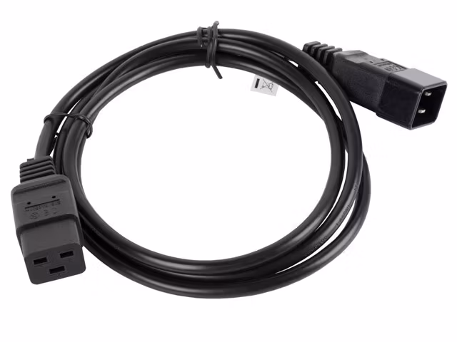 IEC 320 C19->C20 KABEL 1,8M VDE SVART LANBERG