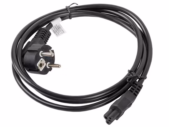 CEE 7/7 (MICKEY)->IEC 320 C5 NÄTSLADD 1,8M VDE SVART LANBERG