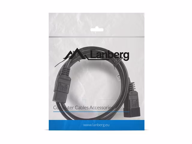 IEC 320 C19->C20 KABEL 1,8M VDE SVART LANBERG