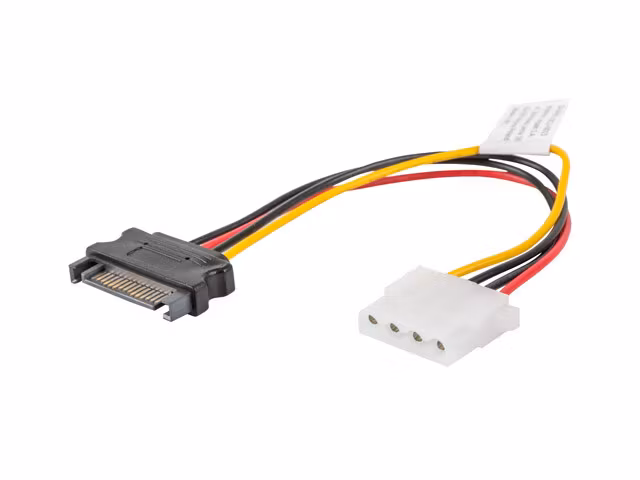 MOLEX(F)->SATA(M) KABEL 15CM LANBERG