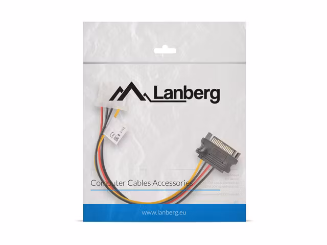 MOLEX(F)->SATA(M) KABEL 15CM LANBERG
