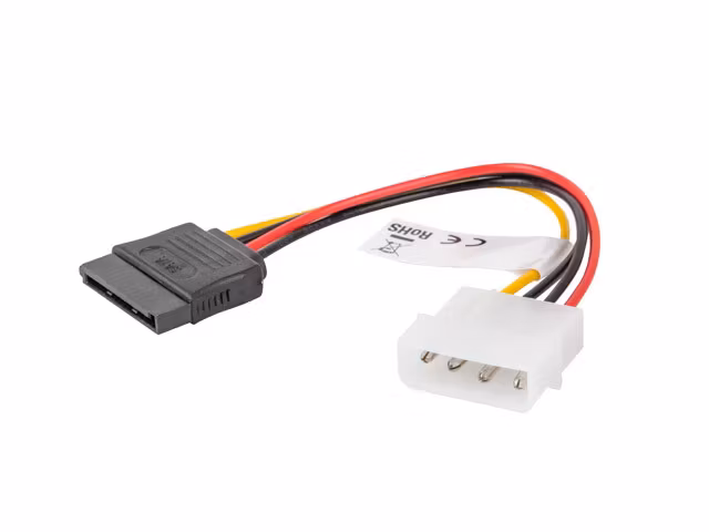 MOLEX(M)->SATA(F) KABEL 15CM LANBERG