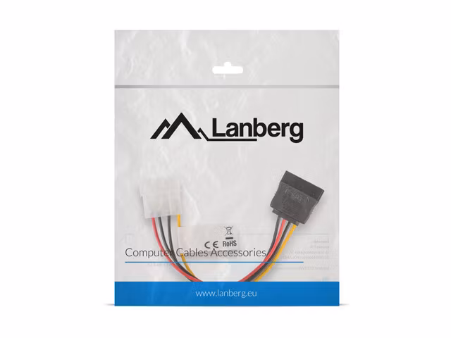 MOLEX(M)->SATA(F) KABEL 15CM LANBERG