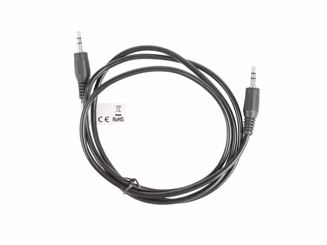 MINIJACK 3,5MM M/M 3 STIFT KABEL 1,2M SVART LANBERG