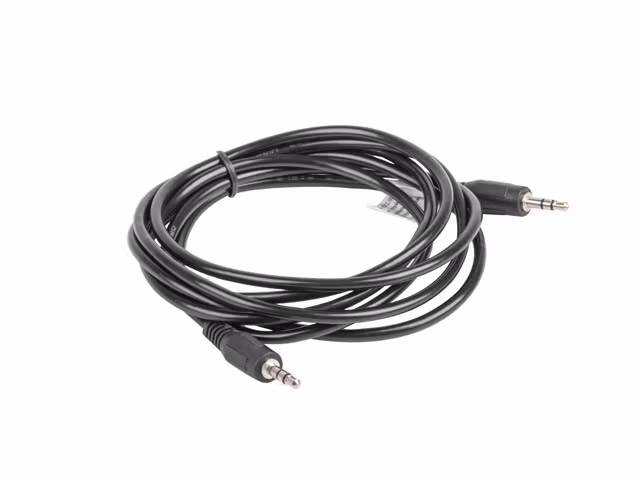 MINIJACK 3,5MM M/M 3 STIFT KABEL 2M SVART LANBERG