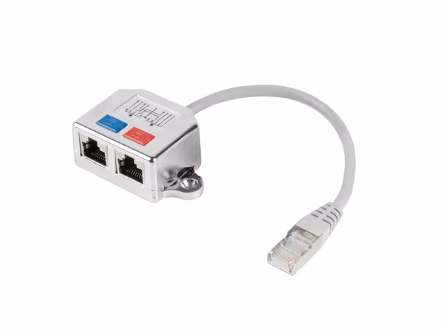RJ45->2X RJ45 LAN SPLITTER ADAPTER FTP KABEL 15CM LANBERG