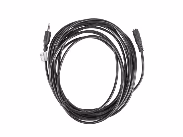 MINIJACK 3,5MM M/F 3 STIFT KABEL 5M SVART LANBERG