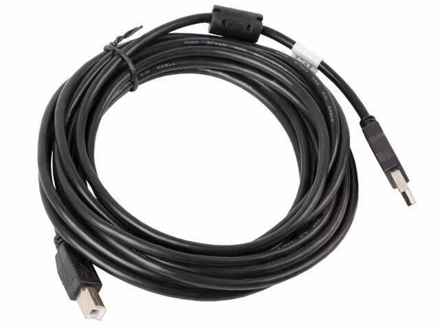 USB-A(M)->USB-B(M) 2.0 KABEL 5M SVART FERRIT LANBERG