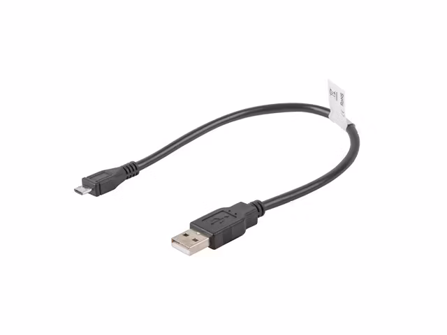 USB MICRO(M)->USB-A(M) 2.0 KABEL 0,3M SVART LANBERG
