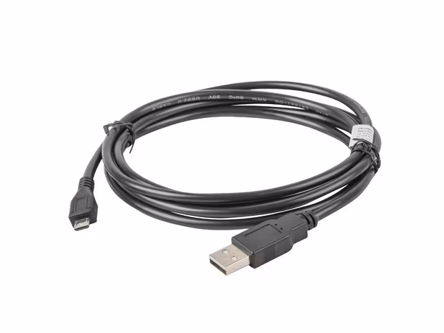 USB MICRO(M)->USB-A(M) 2.0 KABEL 1,8M SVART LANBERG