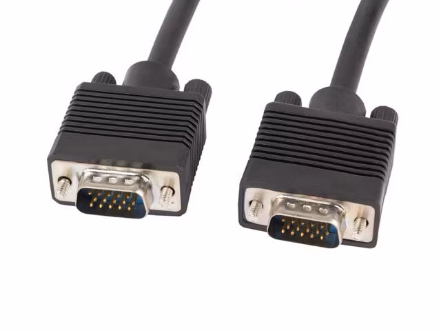 VGA M/M KABEL 15M DUBBELSKÄRMAD FERRIT SVART LANBERG