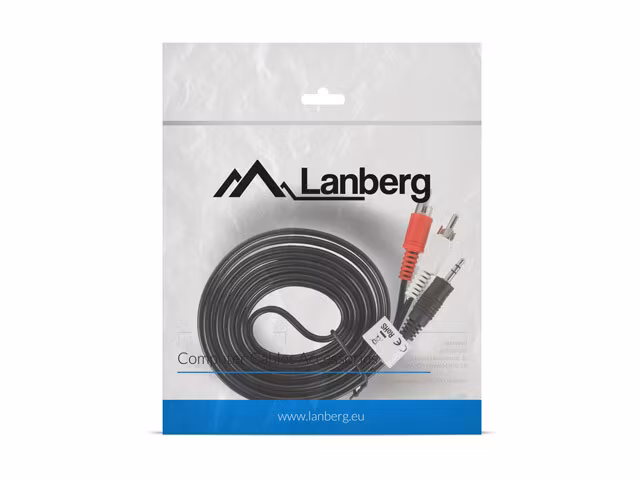 MINIJACK 3,5MM(M) 3 STIFT->2X RCA (CHINCH)(M) KABEL 2M LANBERG