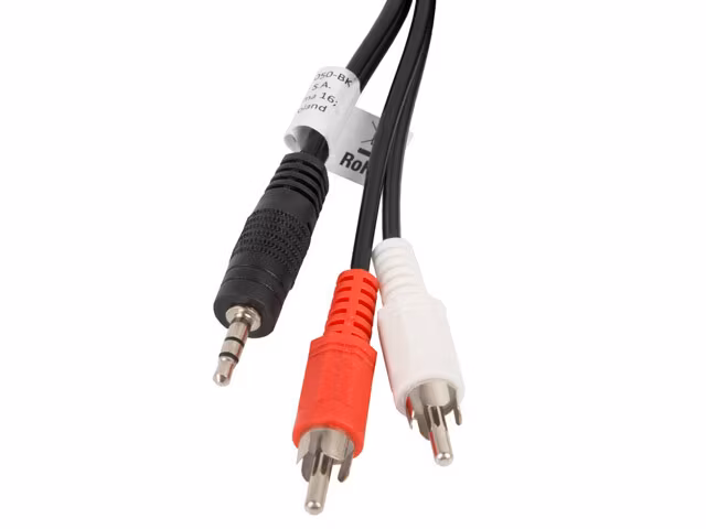 MINIJACK 3,5MM(M) 3 STIFT->2X RCA (CHINCH)(M) KABEL 5M LANBERG