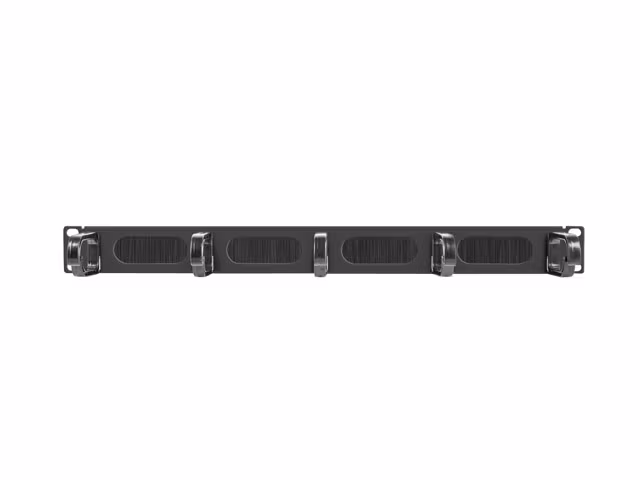 19" BORSTPANEL FÖR KABELHANTERING 5 RINGAR TYP B 1U SVART LANBERG