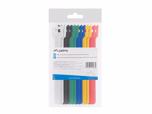 KARDBORREBAND 12MMX15CM 12STYCKEN VIT, SVART, GRÖN, BLÅ, GUL, RÖD LANBERG