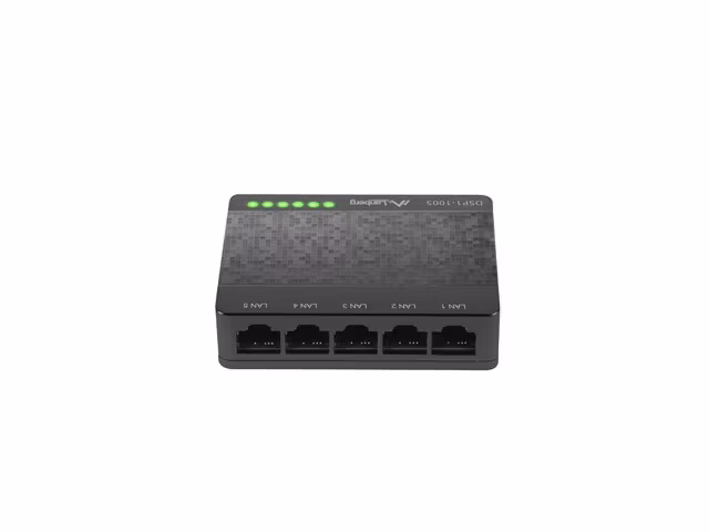 SWITCH LANBERG DSP1-1005 5X 1GB/S UNMANAGED GIGABIT ETHERNET DESKTOP 5V