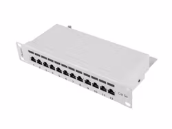 PATCHPANEL 12PORT 1U 10" CAT.5E FTP SKÄRMAD GRÅ LANBERG