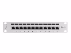 PATCHPANEL 12PORT 1U 10" CAT.5E FTP SKÄRMAD GRÅ LANBERG