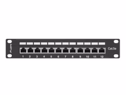 PATCHPANEL 12PORT 1U 10" CAT.5E FTP SKÄRMAD SVART LANBERG