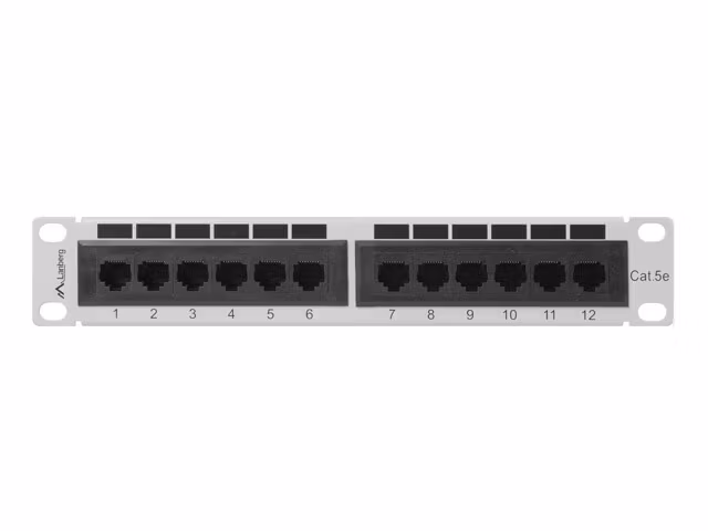 PATCHPANEL 12PORT 1U 10" CAT.5E UTP GRÅ LANBERG