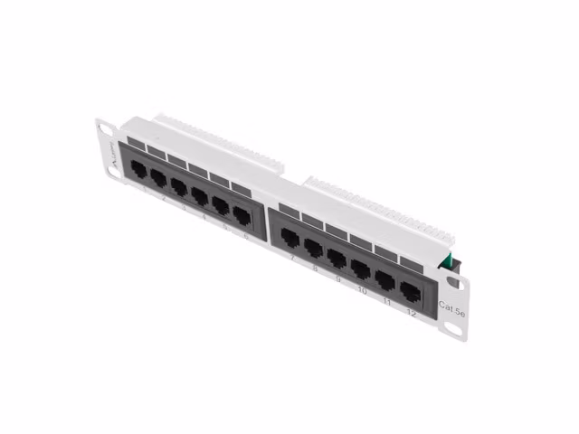 PATCHPANEL 12PORT 1U 10" CAT.5E UTP GRÅ LANBERG