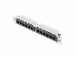 PATCHPANEL 12PORT 1U 10" CAT.6 UTP GRÅ LANBERG