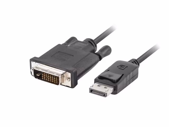 DISPLAYPORT(M) V1.2->DVI-D(M)(24+1) KABEL 3M SVART DUAL LINK LANBERG