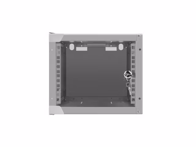 RACKSKÅP 10" VÄGGMONTERAT 4U/280X310 (FLAT PACK) MED GLASDÖRR GRÅ LANBERG