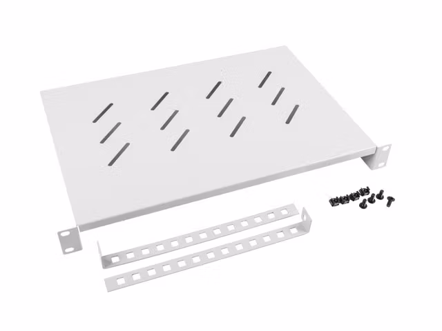 19" FAST HYLLPLAN 1U/483X300MM MAX LASTKAPACITET UPP TILL 25KG GRÅ LANBERG
