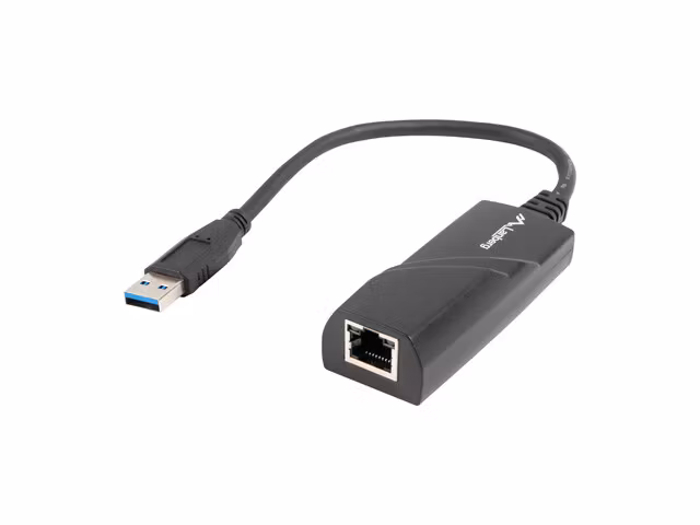 USB->RJ45 ETHERNET ADAPTER NÄTVERKSKORT LANBERG USB 3.0 1X RJ45 1GB KABEL