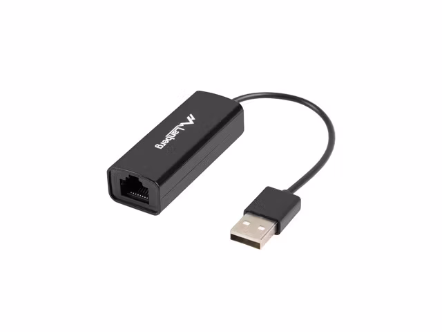 USB->RJ45 ETHERNET ADAPTER NÄTVERKSKORT LANBERG USB 2.0 1X RJ45 100MB KABEL