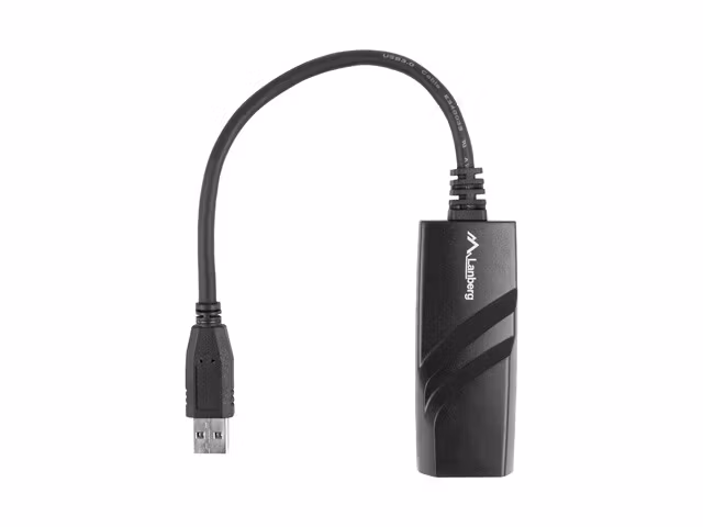 USB->RJ45 ETHERNET ADAPTER NÄTVERKSKORT LANBERG USB 3.0 1X RJ45 1GB KABEL