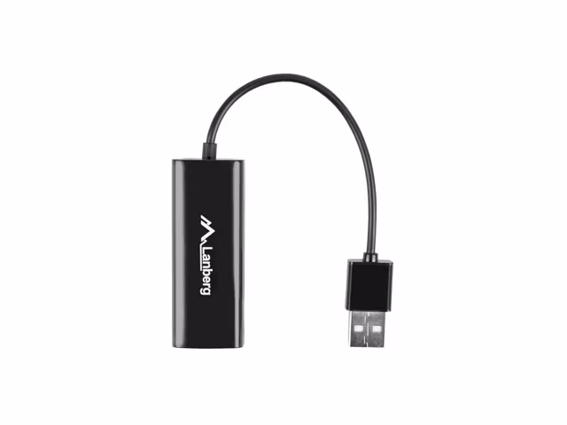 USB->RJ45 ETHERNET ADAPTER NÄTVERKSKORT LANBERG USB 2.0 1X RJ45 100MB KABEL