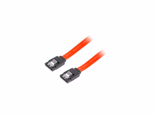 SATA DATA II (3GB/S) F/F-KABEL 50CM METALLKLÄMMOR RÖD LANBERG