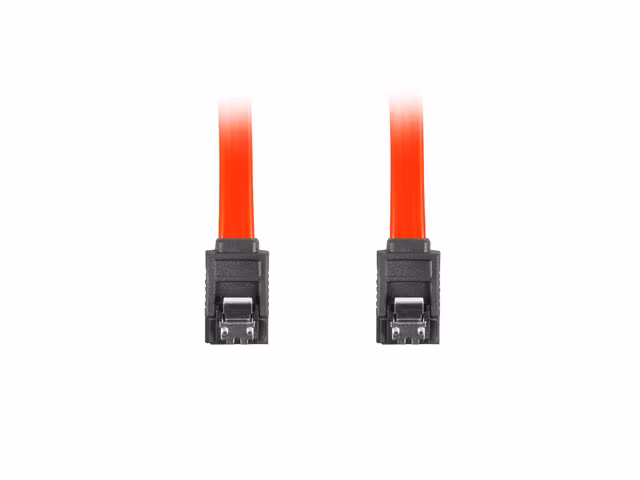 SATA DATA II (3GB/S) F/F-KABEL 50CM METALLKLÄMMOR RÖD LANBERG