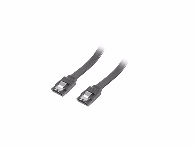 SATA DATA III (6GB/S) F/F-KABEL 70CM METALLKLÄMMOR SVART LANBERG