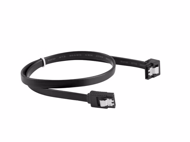 SATA DATA III (6GB/S) F/F-KABEL 30CM VINKLADE METALLKLÄMMOR SVART LANBERG