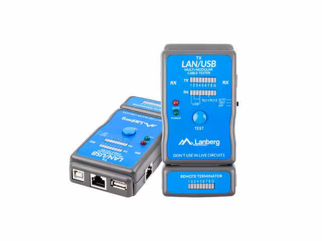 NÄTVERK LAN TESTARE RJ45, RJ11, USB KABEL LANBERG