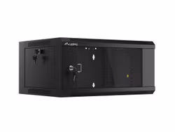 RACKSKÅP 19" VÄGGMONTERAT 4U 450 SNABBMONTERING (FLAT PACK) SVART LANBERG