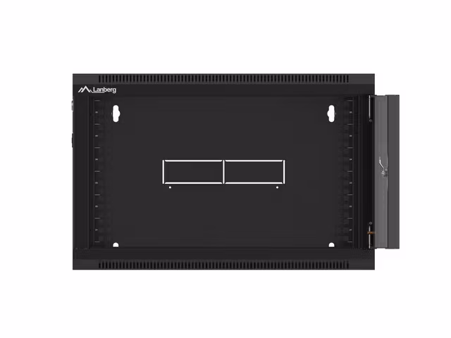 RACKSKÅP 19" VÄGGMONTERAT 6U 600 SNABBMONTERING (FLAT PACK) SVART LANBERG