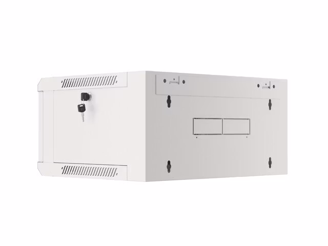 RACKSKÅP 19" VÄGGMONTERAT 4U 450 SNABBMONTERING (FLAT PACK) GRÅ LANBERG
