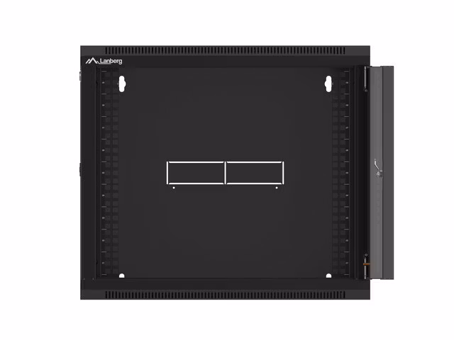 RACKSKÅP 19" VÄGGMONTERAT 9U 450 SNABBMONTERING (FLAT PACK) SVART LANBERG