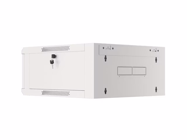 RACKSKÅP 19" VÄGGMONTERAT 4U 600 SNABBMONTERING (FLAT PACK) GRÅ LANBERG